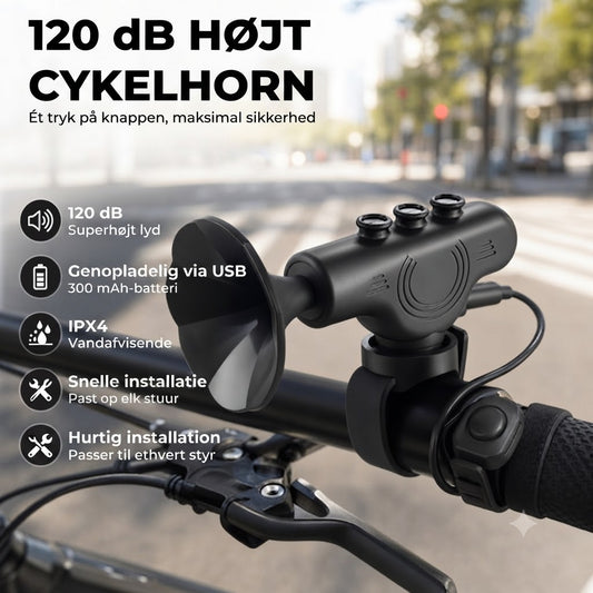 Elektrisk cykelhorn på 120 dB