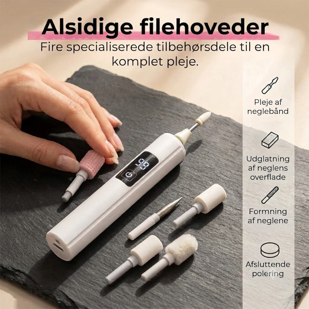 Elektrisk neglefil med digital hastighedsindstilling