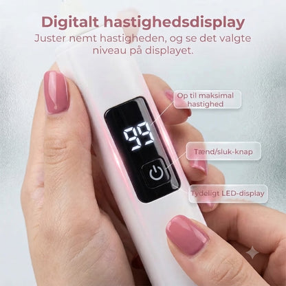 Elektrisk neglefil med digital hastighedsindstilling