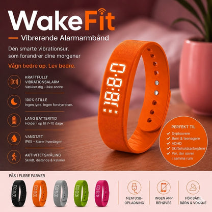 WakeFit – Vibrerende alarmarmbånd | Det smarte vibrationsur, der forandrer dine morgener