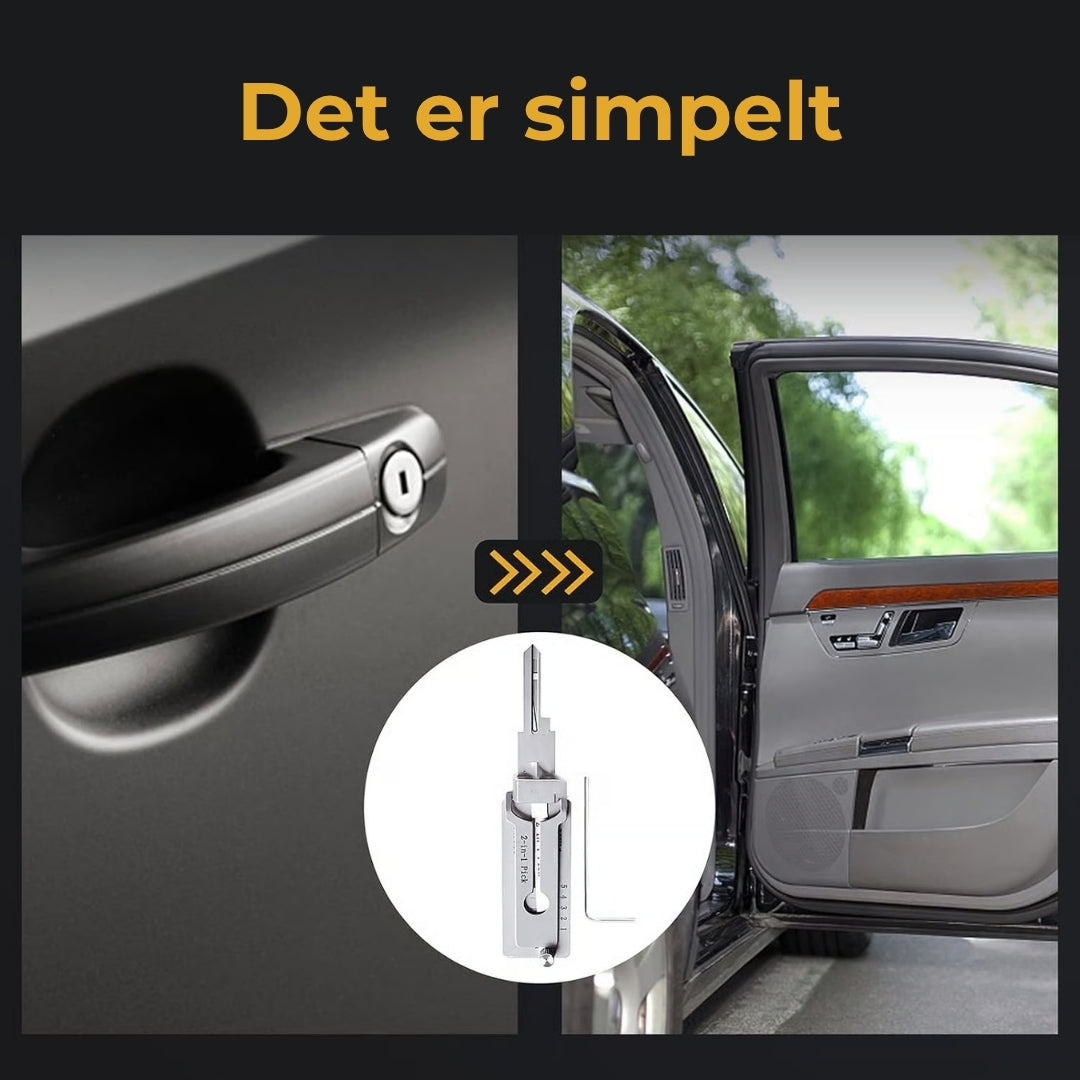 Lockpick-sæt i rustfrit stål