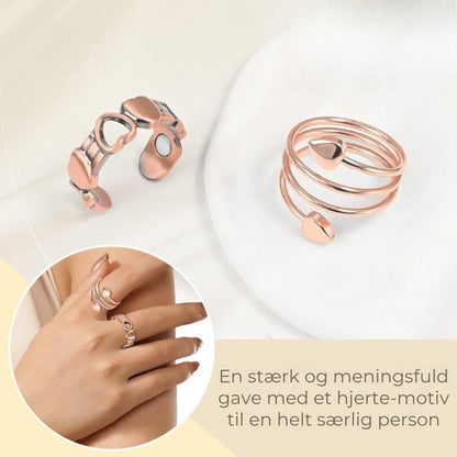 Wellness-ring i kobber – magnetisk og justerbar