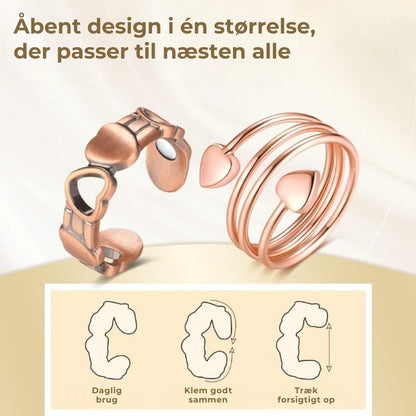 Wellness-ring i kobber – magnetisk og justerbar