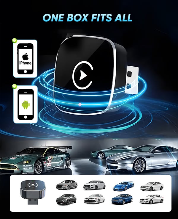 KørSmart™ | Trådløs CarPlay & Android Auto