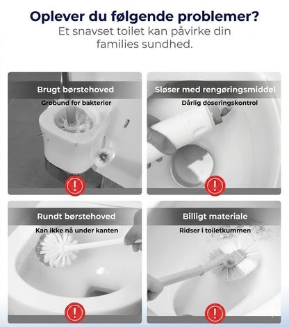 Sanitær ikke-bakteriel toiletbørste (inkl. 6-36 duftpuder)
