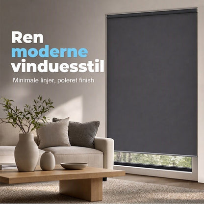 🪟 Mørklæggende motoriseret rullegardin med fjernbetjening – PVC – Bredde 47–240 cm – Kablet eller batteridrevet motor – Til soveværelse, kontor og altan 🏠