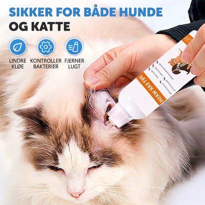 🐾 KØB 2, FÅ 1 GRATIS! ✨ Ørerens til kæledyr – Mild formel med beroligende aloe vera til hunde og katte, forebygger infektioner og dårlig lugt 🌿👂