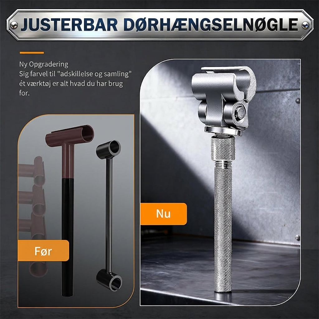🔧 Universel justerbar hængselnøgle – Robust konstruktion, ergonomisk greb & nem at bruge 🚪