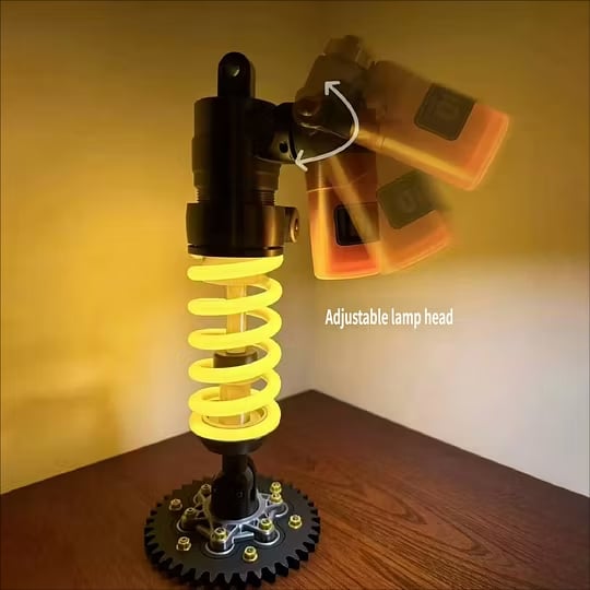 Justerbar støddæmper med LED-lampe