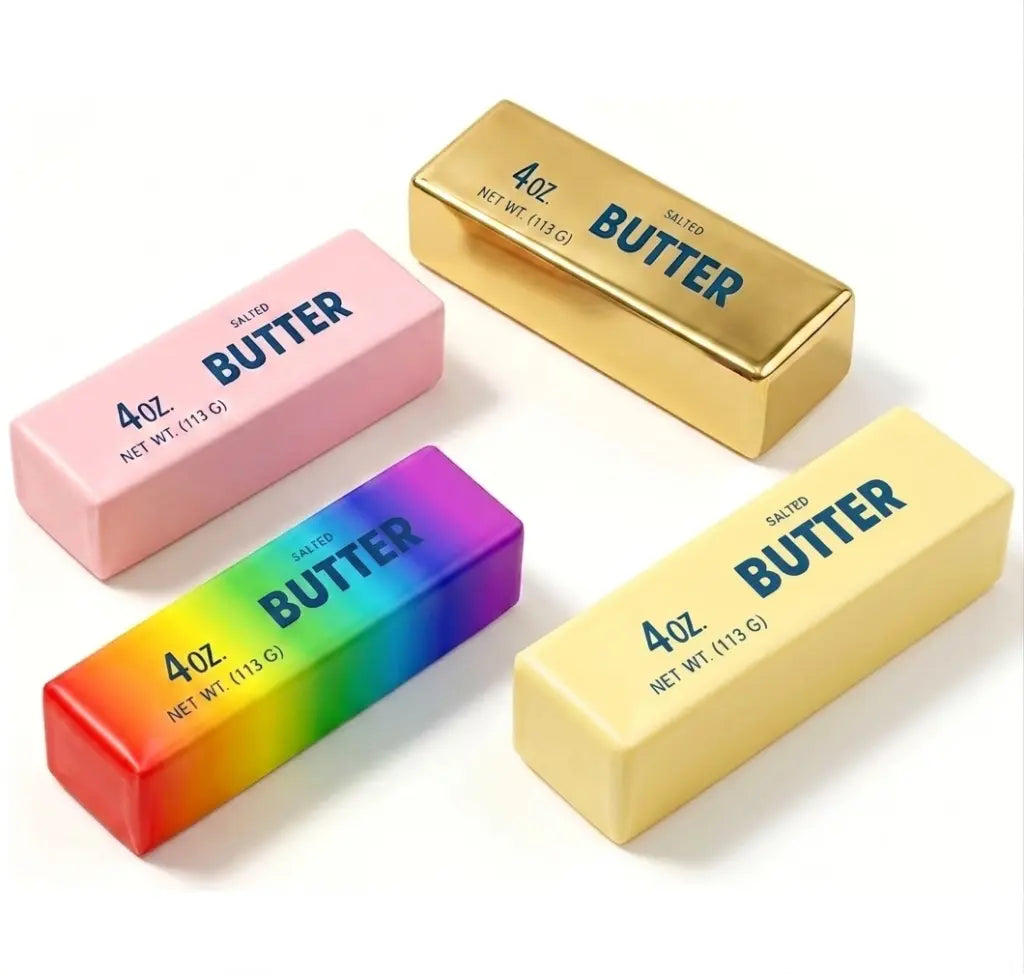 Butter Stick Squishy 4-Pak: Vælg Mellem Fire Farver