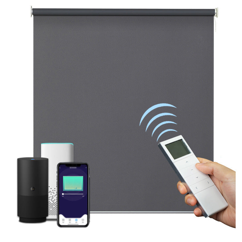 🪟 Mørklæggende motoriseret rullegardin med fjernbetjening – PVC – Bredde 47–240 cm – Kablet eller batteridrevet motor – Til soveværelse, kontor og altan 🏠