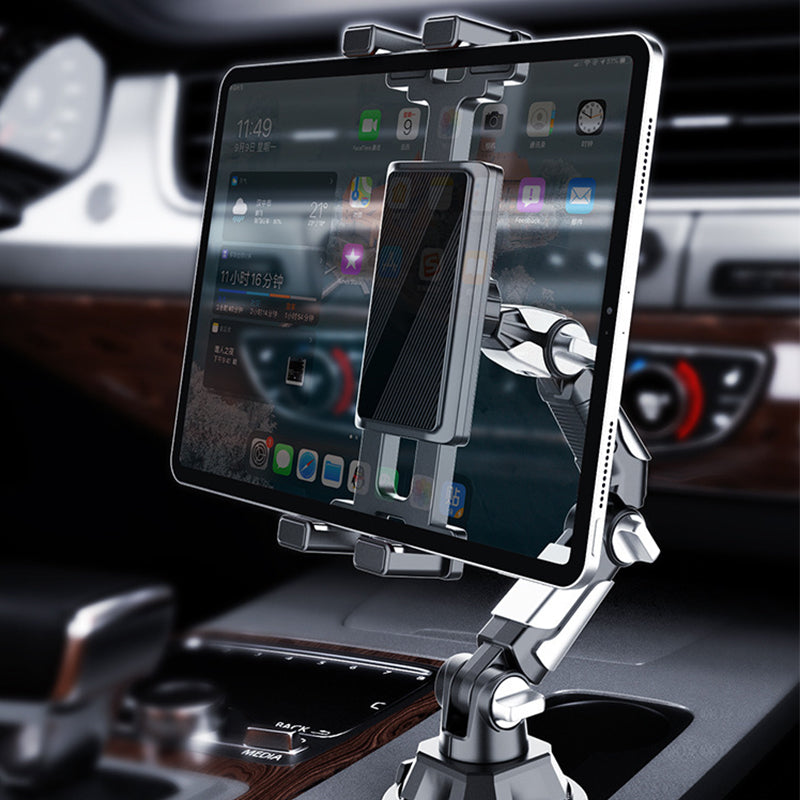 🚗📱 Sammenklappelig tabletholder til kopholder – Stabil fastgørelse, 360° rotation, foldes sammen på et øjeblik, andenpiloten der holder øjnene på vejen og hænderne fri, selv på snoede veje 🛣️👍