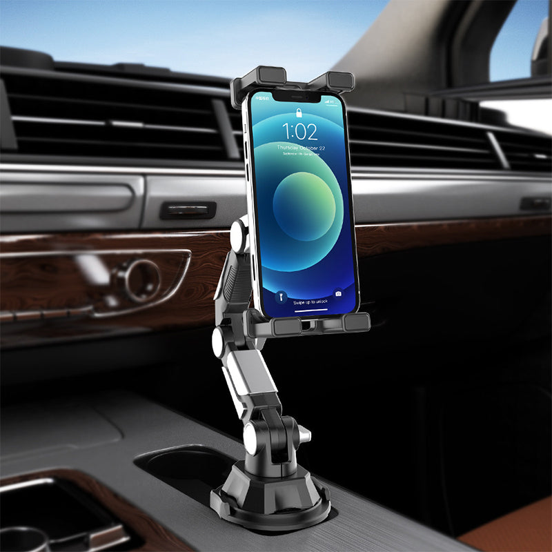🚗📱 Sammenklappelig tabletholder til kopholder – Stabil fastgørelse, 360° rotation, foldes sammen på et øjeblik, andenpiloten der holder øjnene på vejen og hænderne fri, selv på snoede veje 🛣️👍